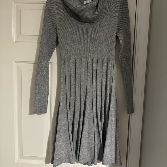 Calvin Klein Gray Knit Dress - Picture 1 of 3
